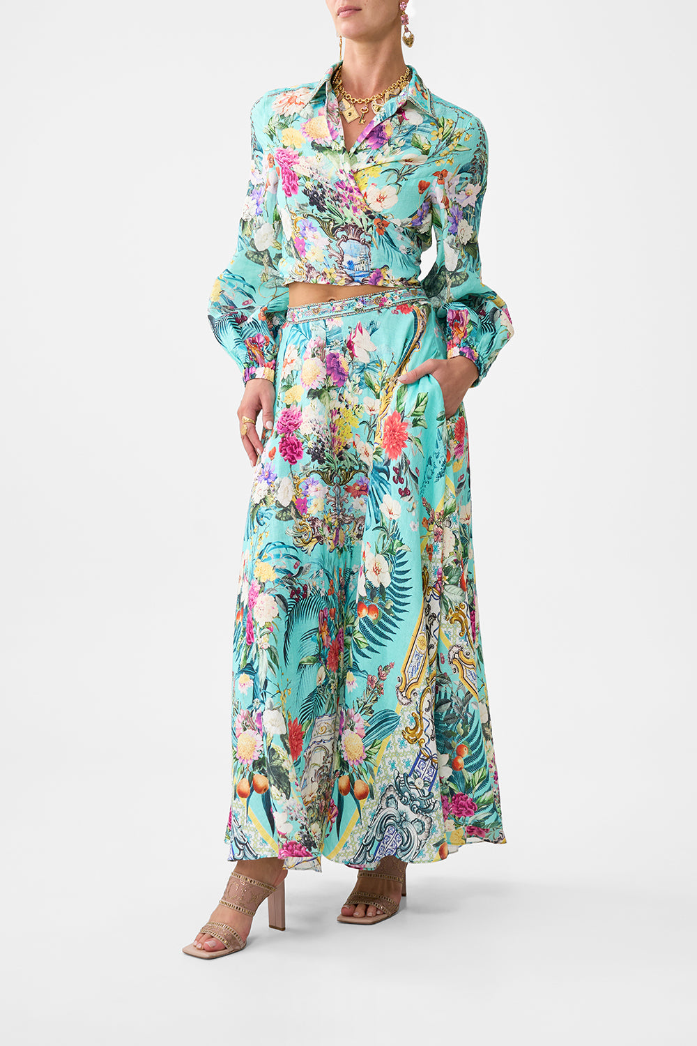 CROPPED WRAP SHIRT GARDENS OF QUELUZ