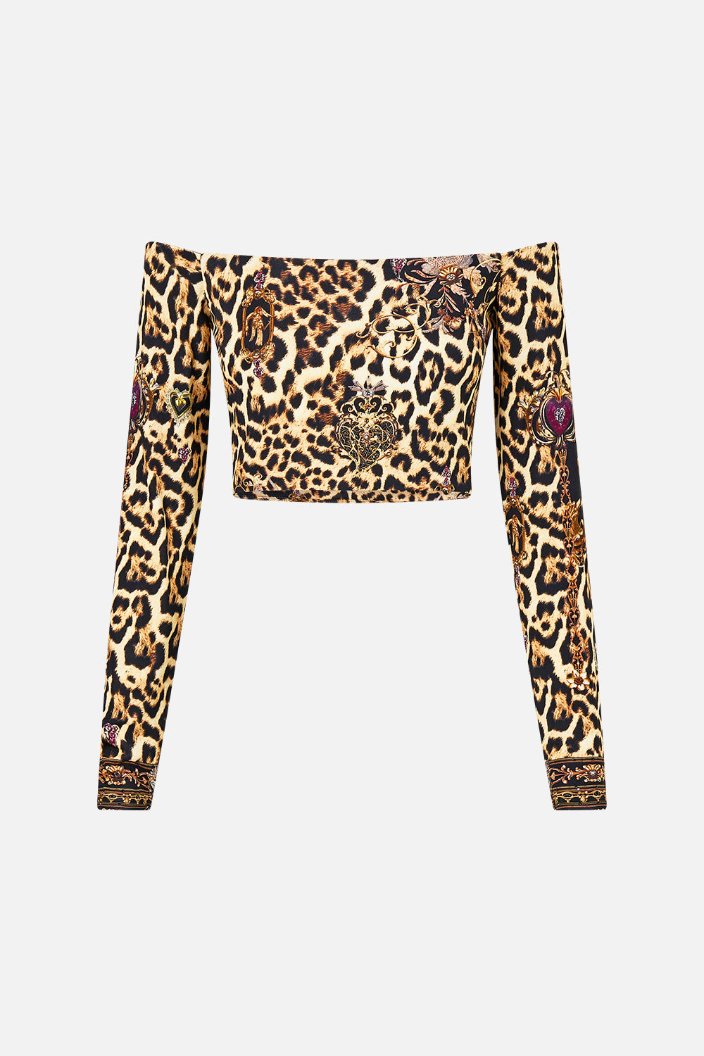 The CAMILLA OFF SHOULDER  CROPPED JERSEY TOP SAINTS AND SISTERS