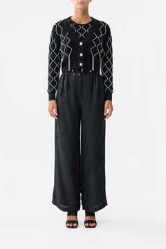 CROPPED KNIT CARDIGAN MONARCHY MANIA