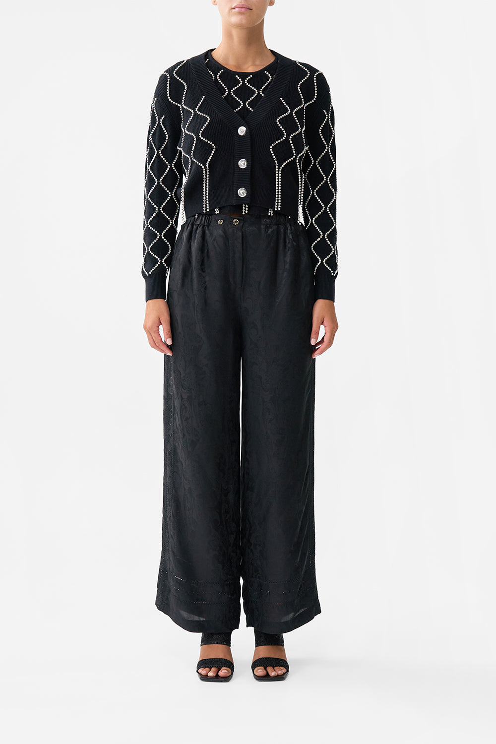 CROPPED KNIT CARDIGAN MONARCHY MANIA