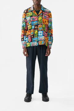 PATCHWORK LONG SLEEVE CAMP COLLAR SHIRT SAL DO MAR