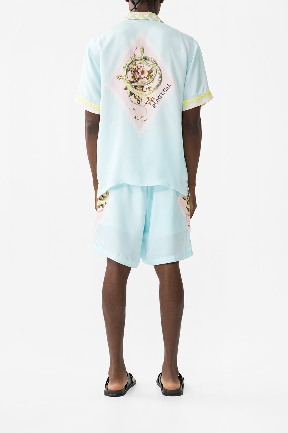 SHORT SLEEVE CABANA SHIRT WITH LOVE FROM LISBON