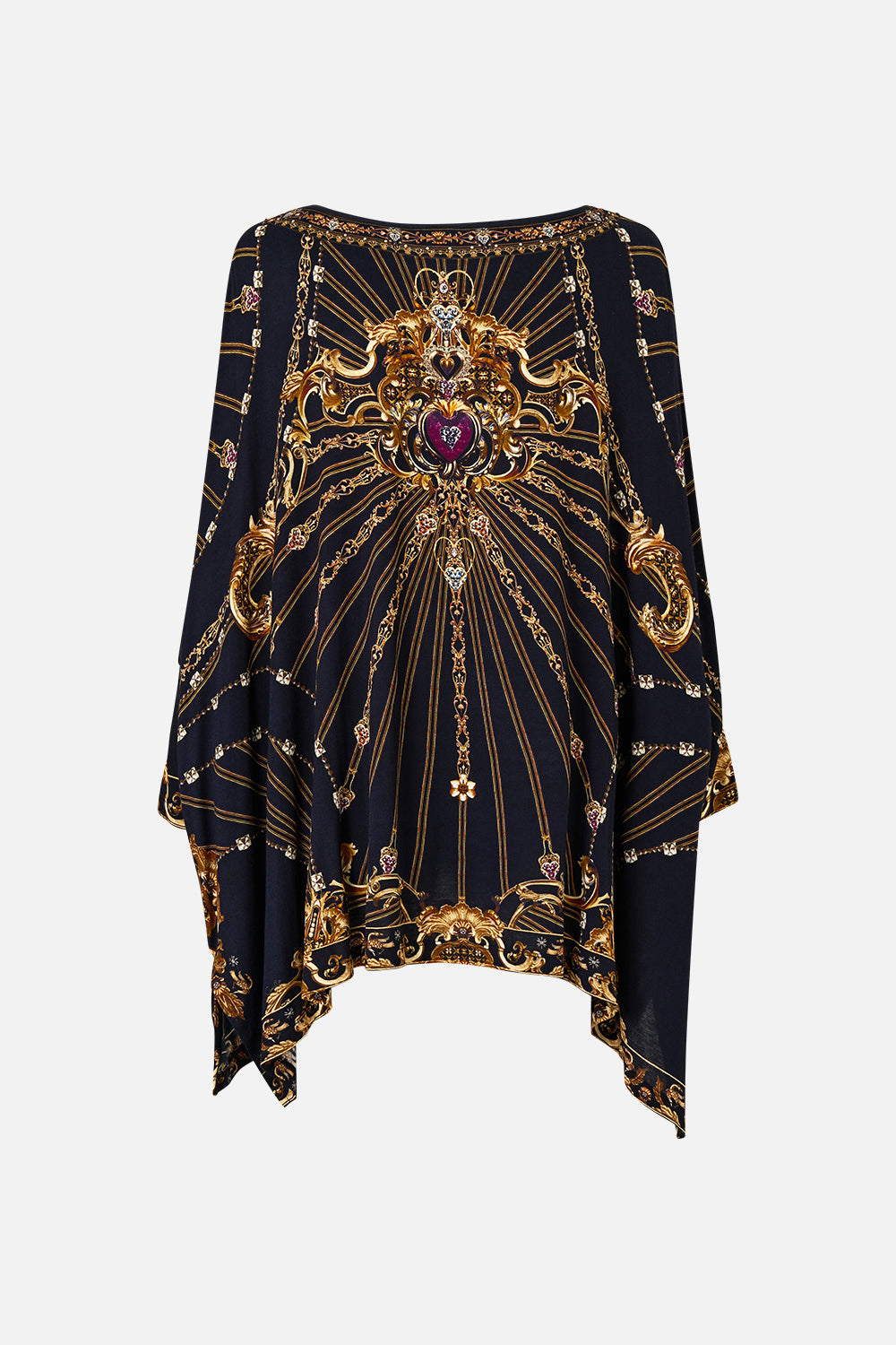 SCOOP NECK SLOUCH TEE BAROQUE AROUND THE CLOCK