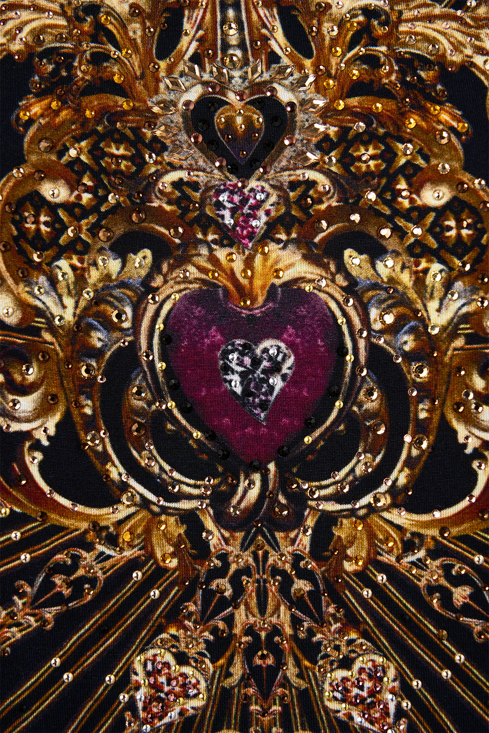 SCOOP NECK SLOUCH TEE BAROQUE AROUND THE CLOCK