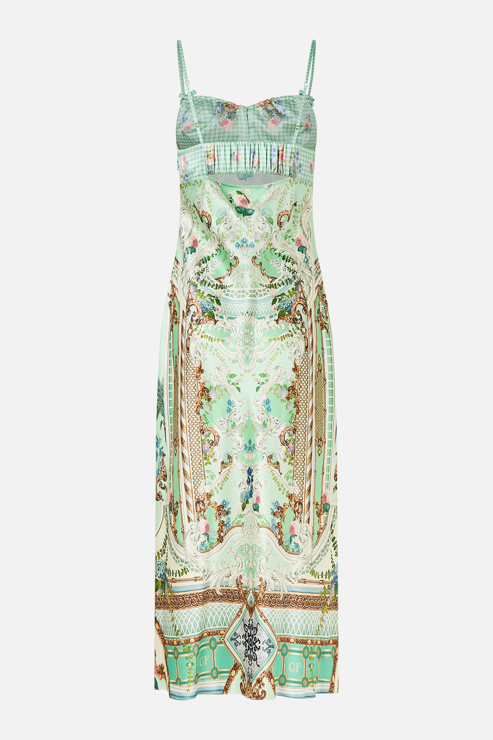 GATHERED BODICE BIAS DRESS PESTANA PANORAMA