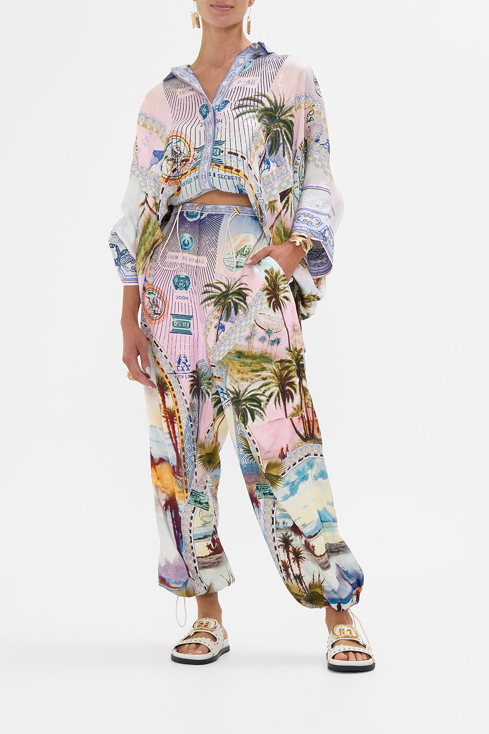 CAMILLA  parachute pant in Call Me in Cairo print.