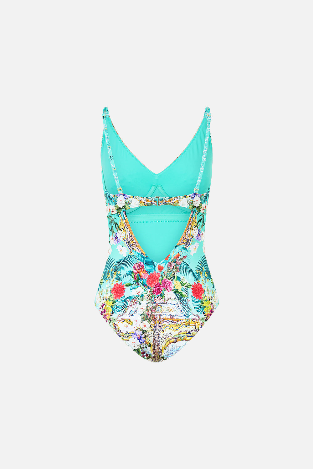 V NECK UNDERWIRE ONE PIECE GARDENS OF QUELUZ