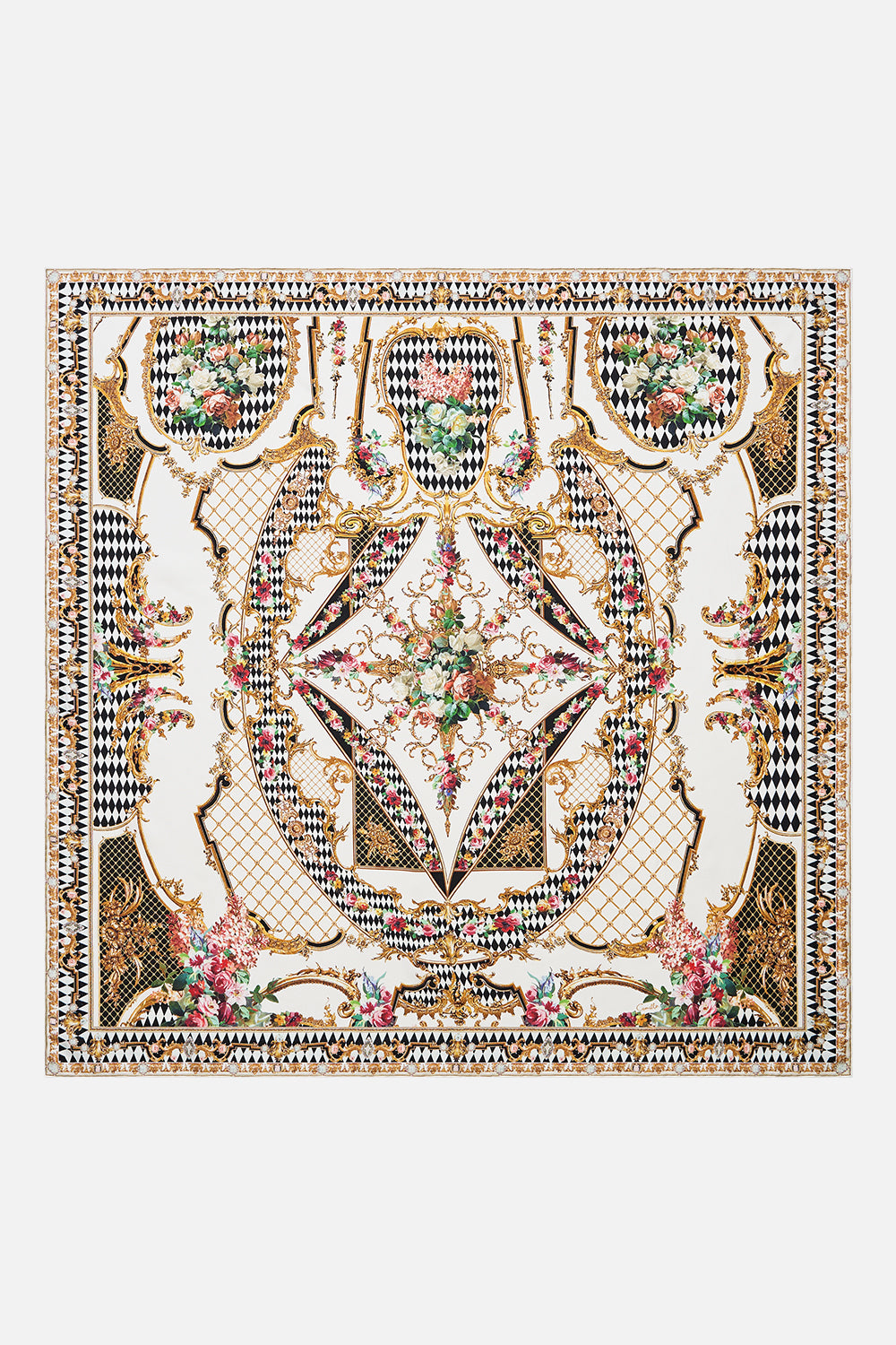 SILK SQUARE SCARF ROCOCO GLOW