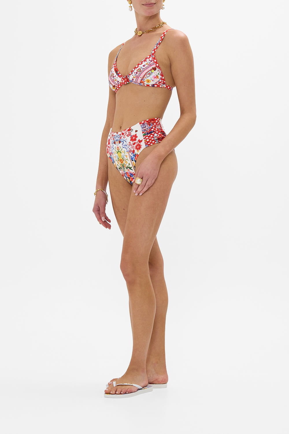 KNOT FRONT TRIANGLE BRA FAITH, LUCK & JUSTICE