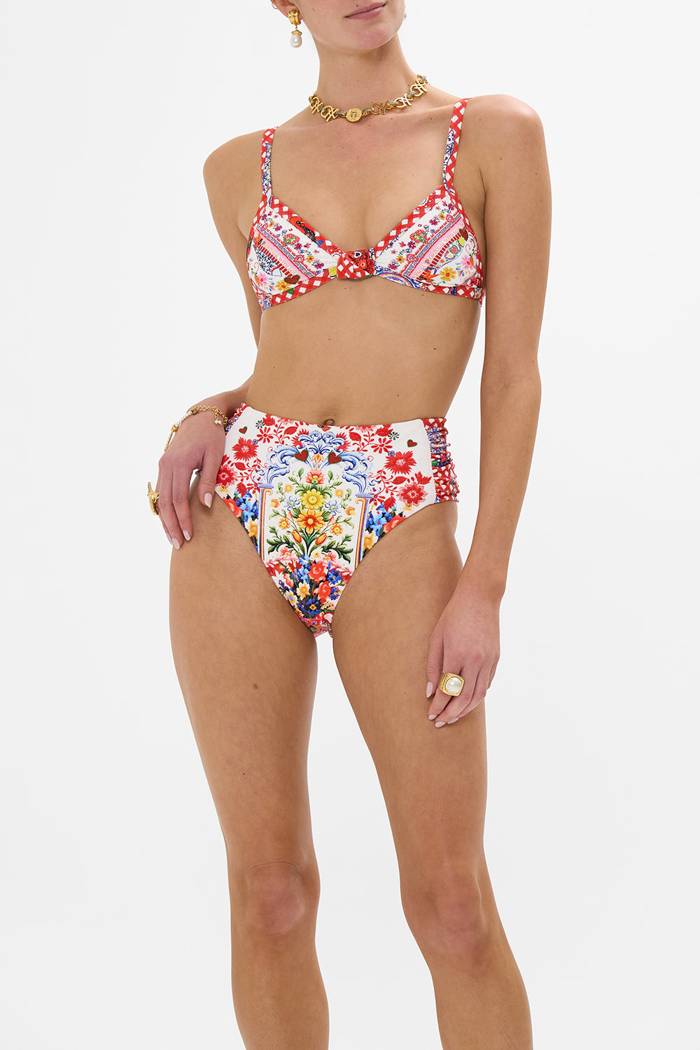 KNOT FRONT TRIANGLE BRA FAITH, LUCK & JUSTICE