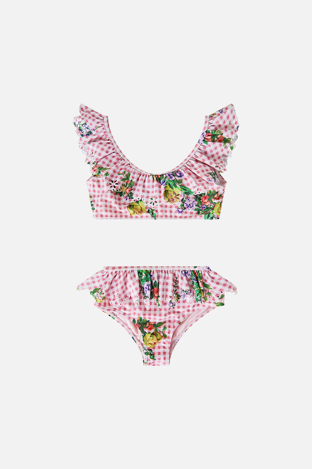 CAMILLA Kids Frill Crop Bikini Set 12-14 in Lisbon Lullaby print
