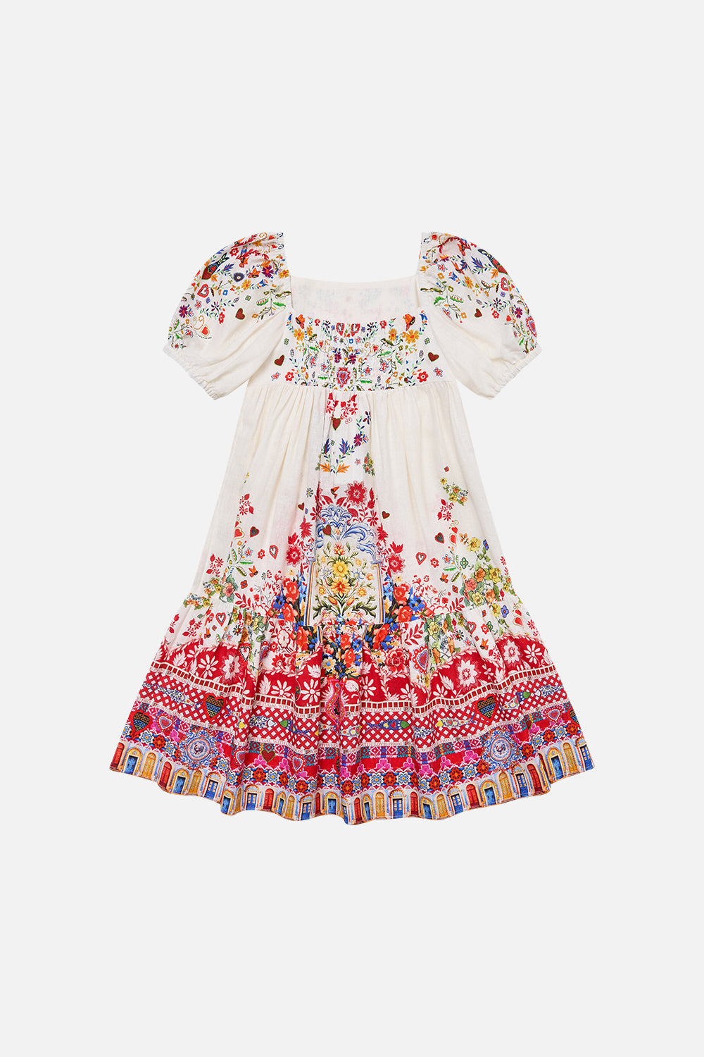 KIDS MIDI DRESS WITH PUFF SLEEVE 12-14 FAITH, LUCK & JUSTICE