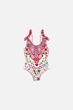 CAMILLA Kids Babylocked One Piece 4-10 in Faith, Luck & Justice print