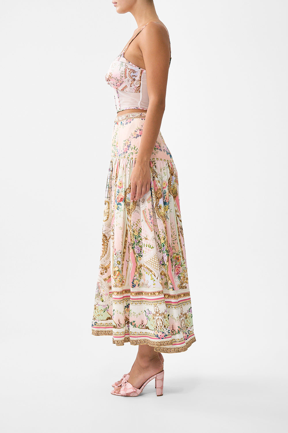 BOW FRONT MESH CORSET LISBON LULLABY