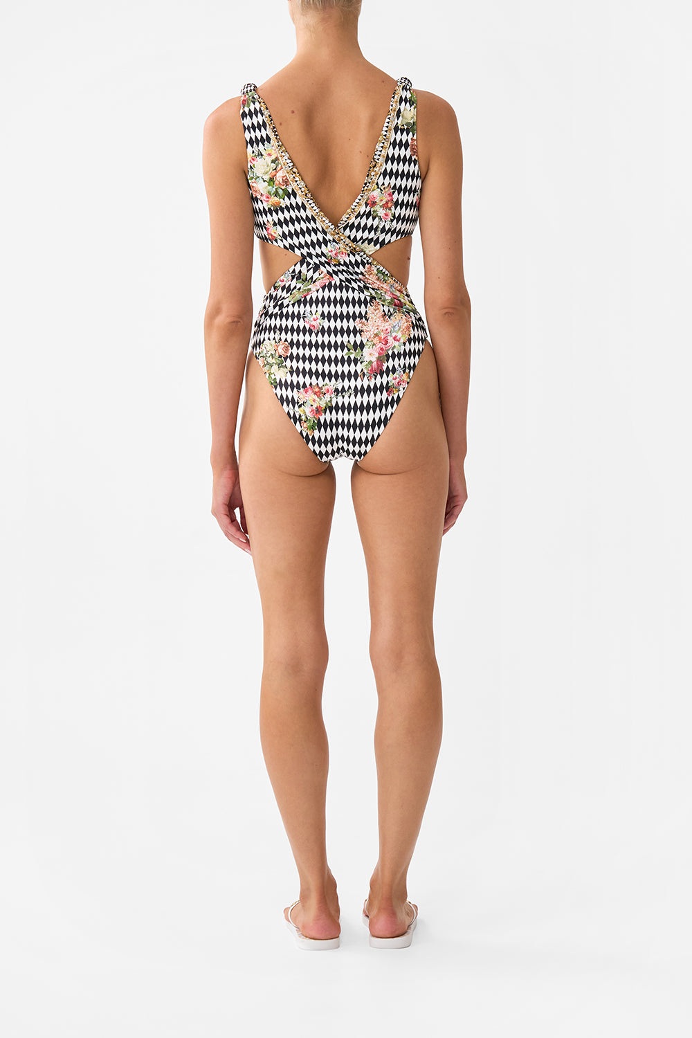 The CAMILLA TWIST FRONT CUT OUT ONE PIECE ROCOCO GLOW