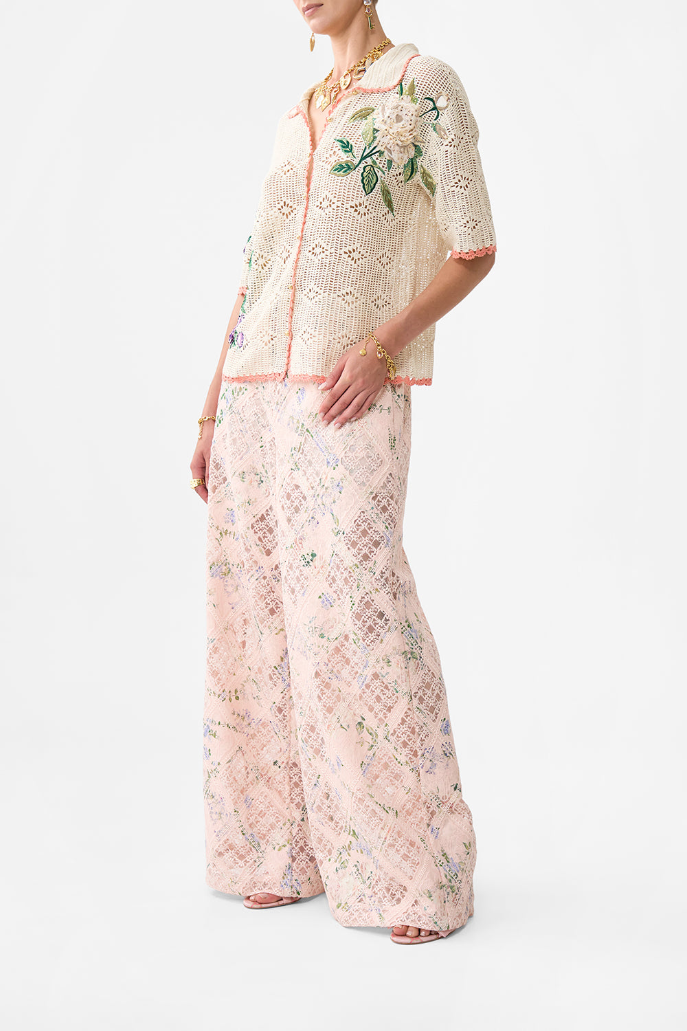 The CAMILLA CLASSIC SHIRT- CROCHET ARCHES OF AMOR