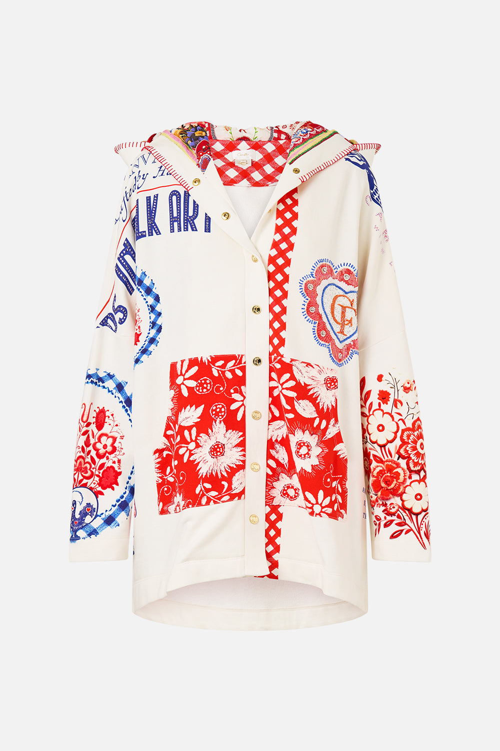 HOODIE JACKET WITH POCKETS FAITH, LUCK & JUSTICE