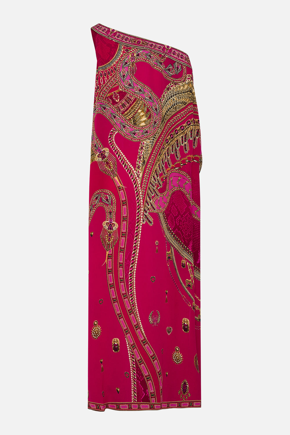 ONE SHOULDER KAFTAN WITH NECKBAND KISSED BY A COBRA