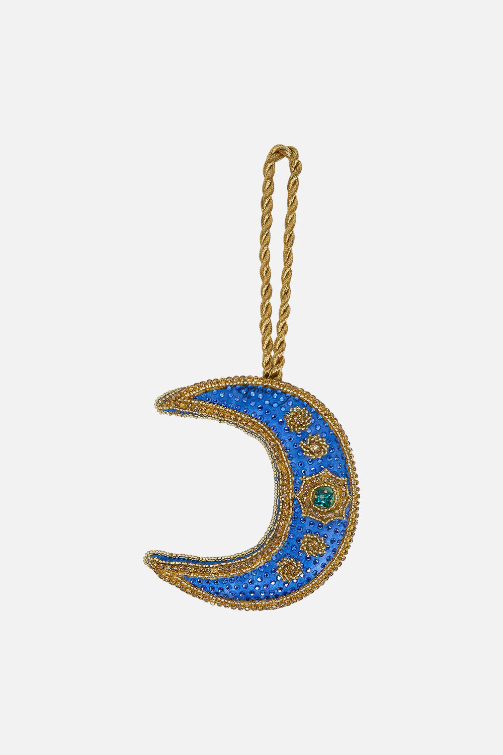 CAMILLA Moon Decorative Ornament in A Painted Village print