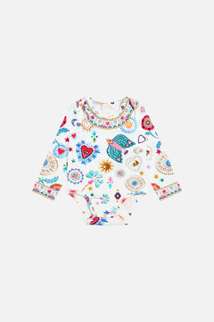 CAMILLA Babies Bodysuit in Rainbow Roads print
