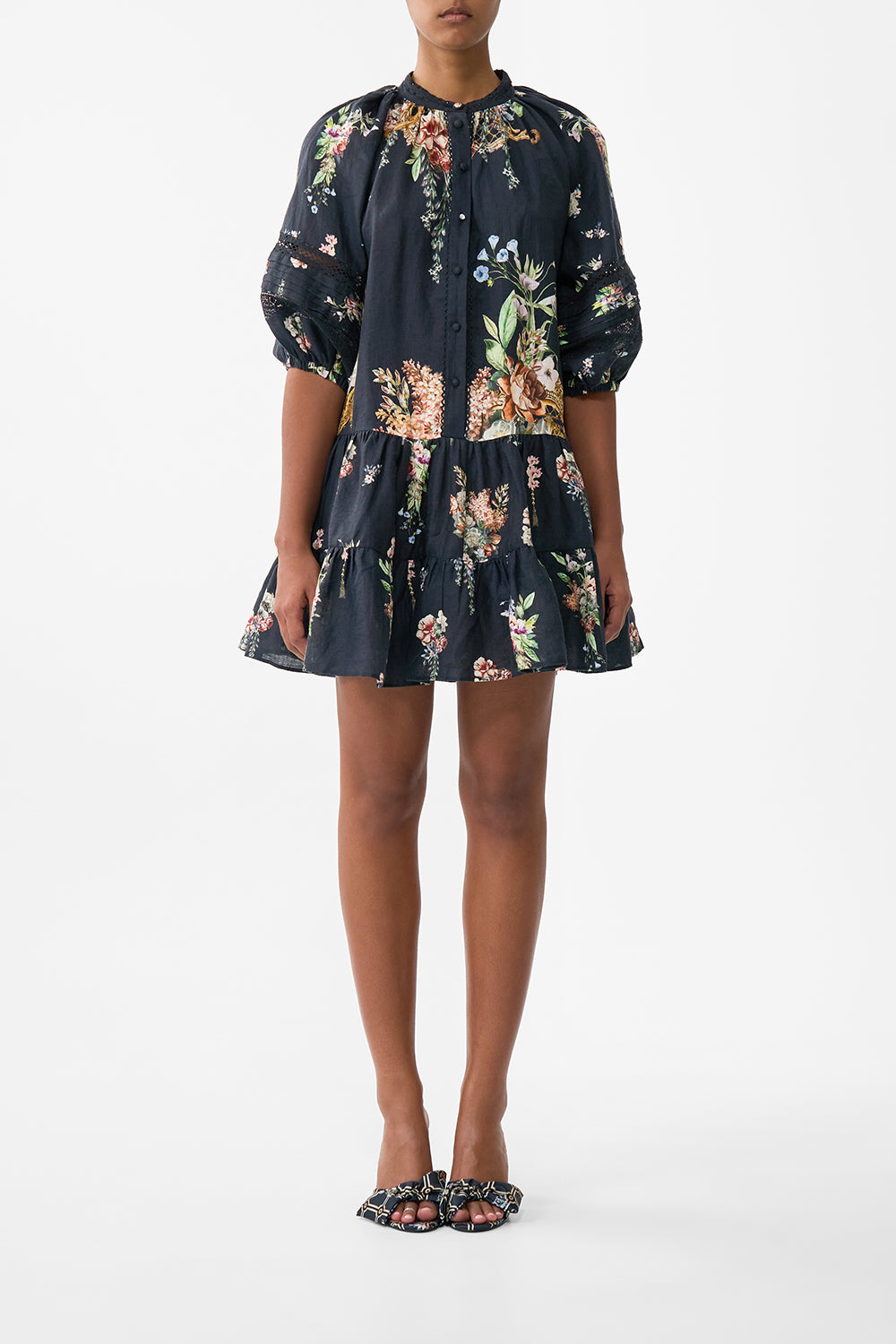 The CAMILLA Puff Sleeve Shirt Dress in our Noble Endeavours print.