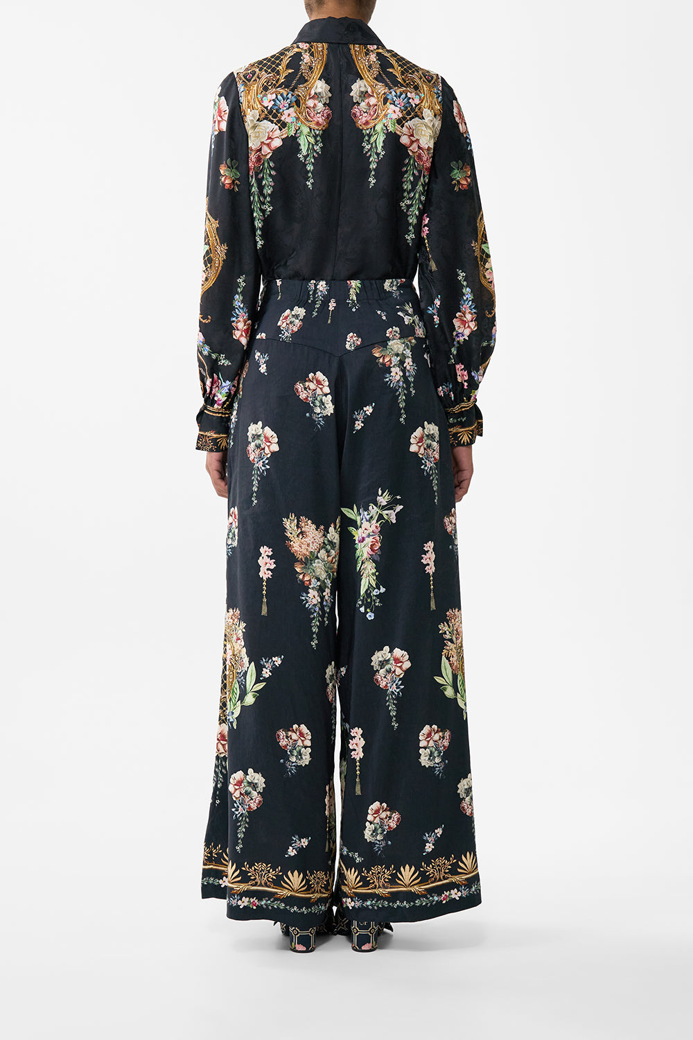 The CAMILLA Curved Collar Blouse in our Noble Endeavours print.