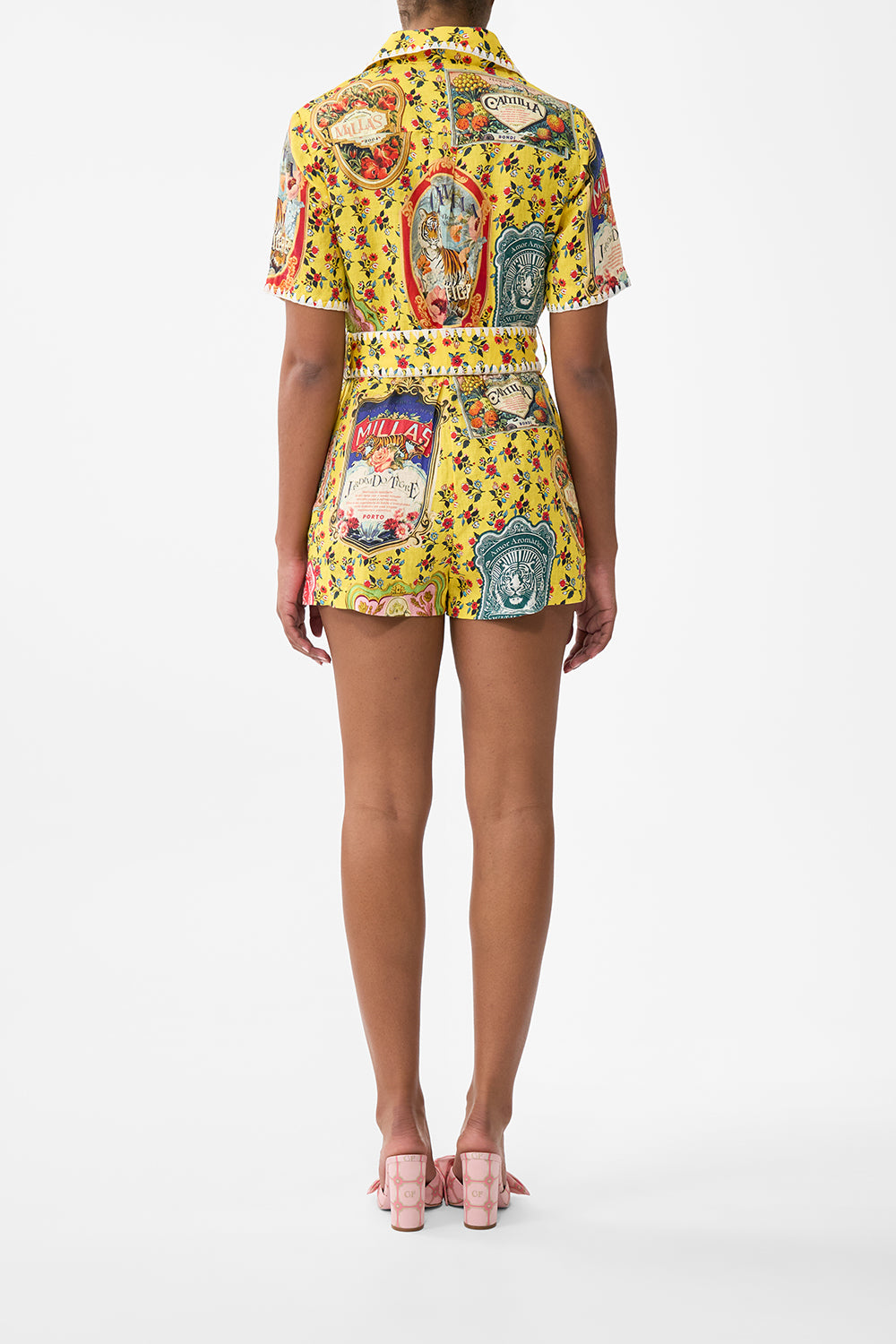 The CAMILLA Pocket Playsuit in our Soap Opera print.