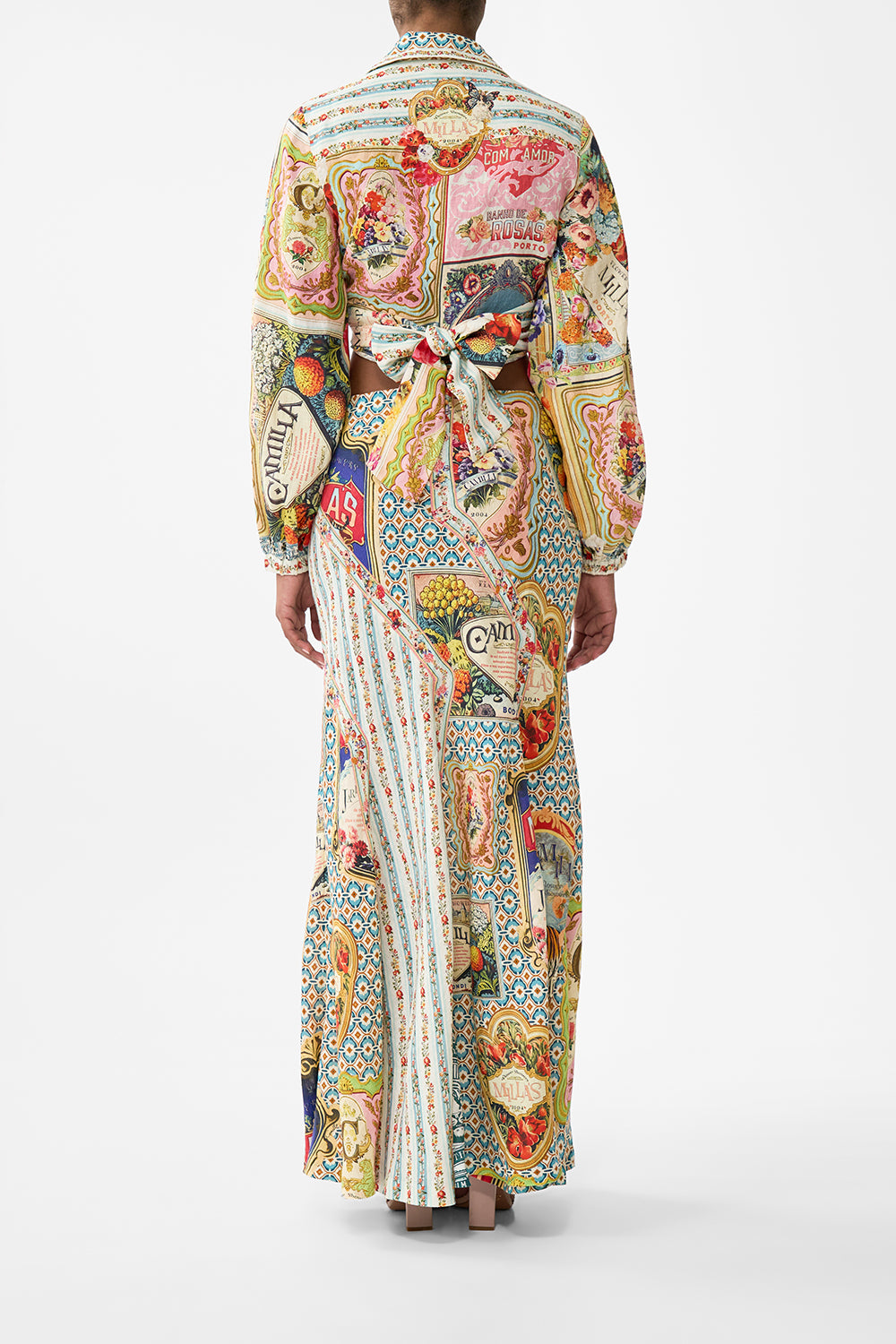 The CAMILLA Mermaid Maxi Skirt in our Soap Opera print.