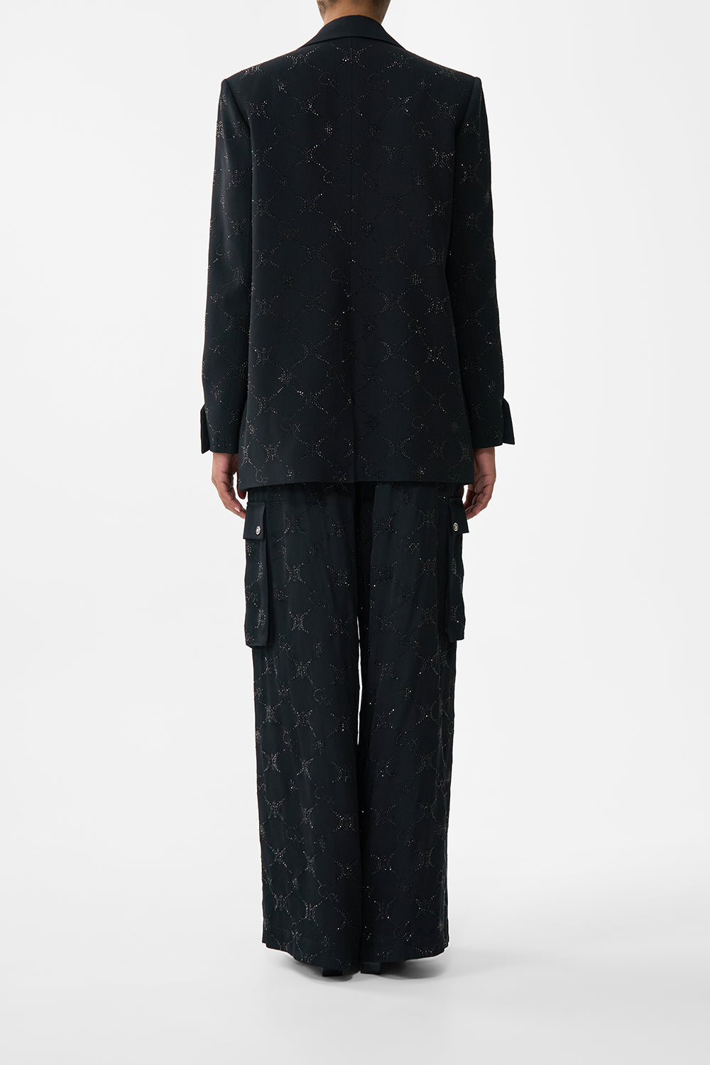 The CAMILLA Wide Leg Utility Pants in our Solid Black print.