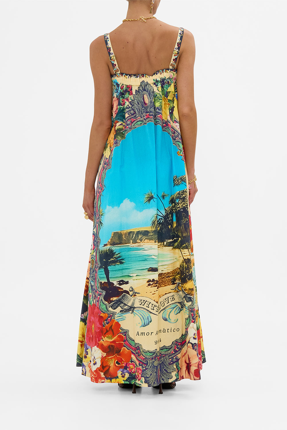 The CAMILLA Wide Strap Sundress in our Bathing Bombshell print.