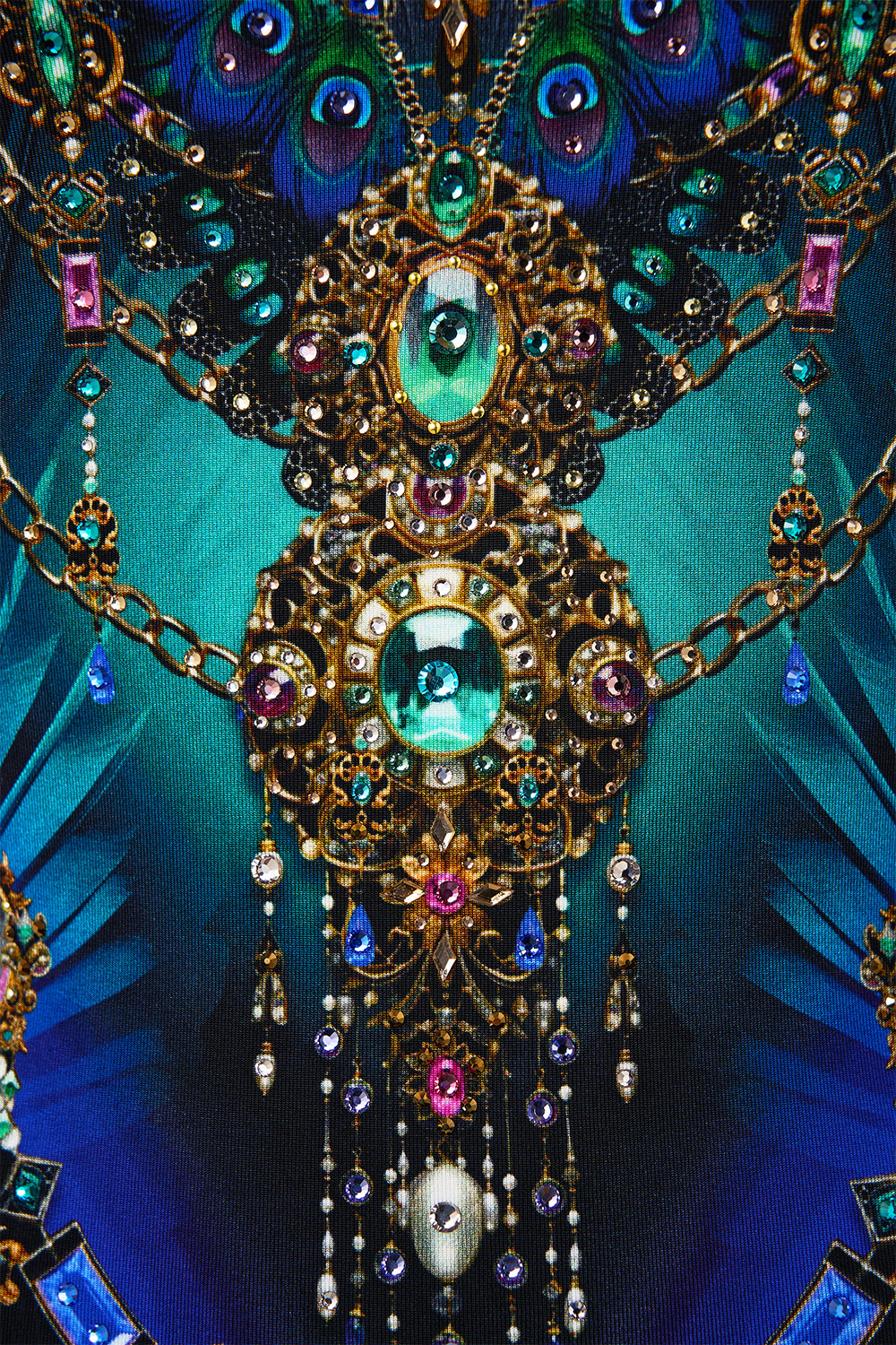 The CAMILLA Jersey Scoop Neck Tank Dress in our Dominican Decadence print.