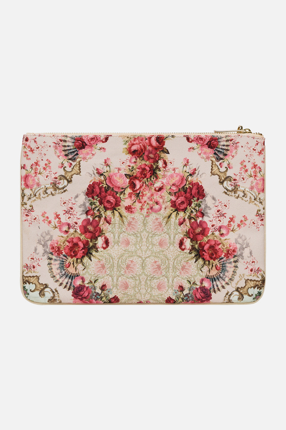 The CAMILLA Small Canvas Clutch in our Meet Me At The Majestic print.