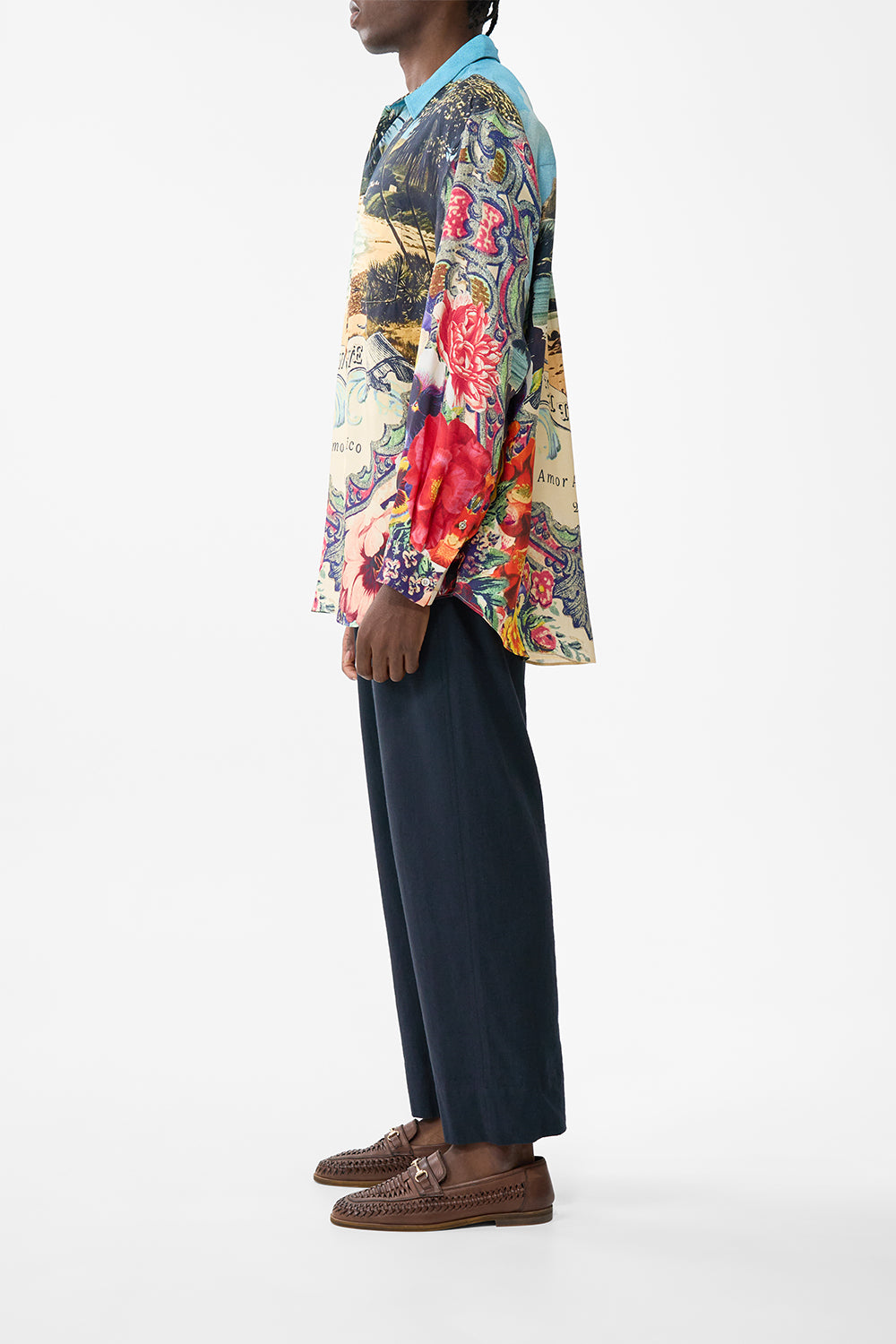 The CAMILLA Long Sleeve Oversized Shirt in our Bathing Bombshell print.