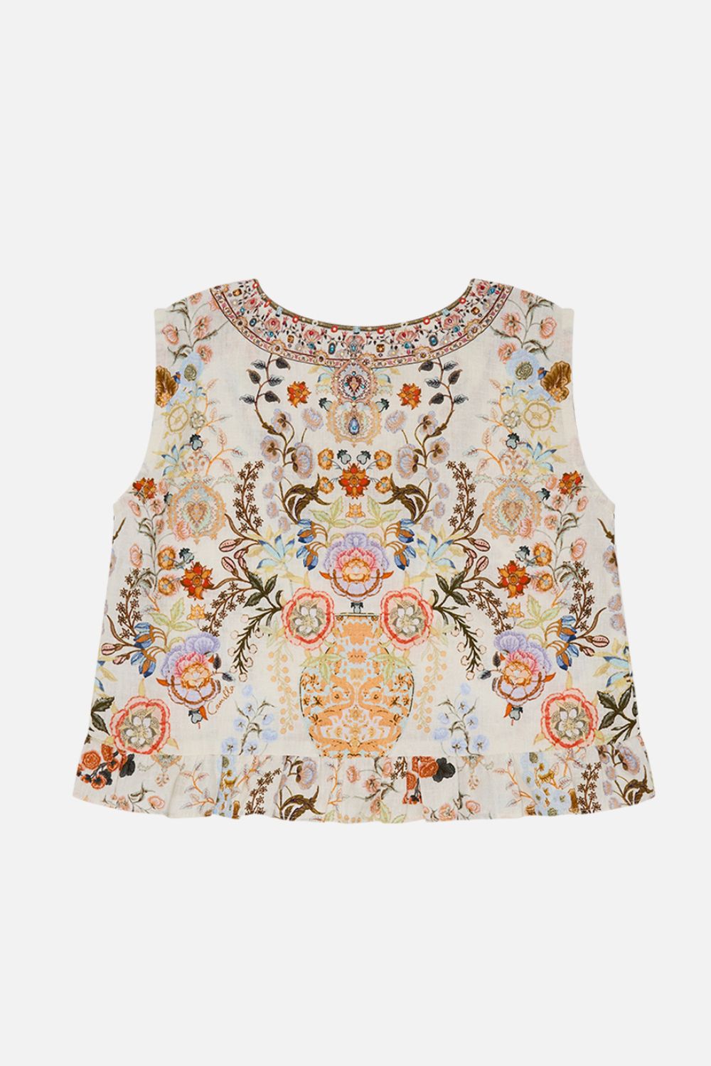 Milla By CAMILLA Kids Crop with Frill Hem 12-14 in Honour of Heirlooms print