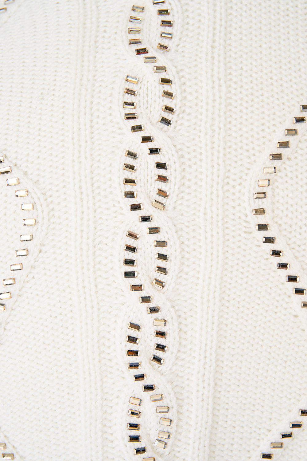 The CAMILLA Cable Knit Layer in our Solid Ivory print.