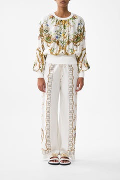 The CAMILLA Silk Body Knit Jumper in our Dressing Room Drama print.