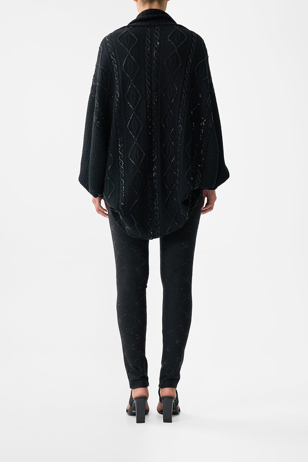 The CAMILLA Cable Knit Layer in our Solid Black print.
