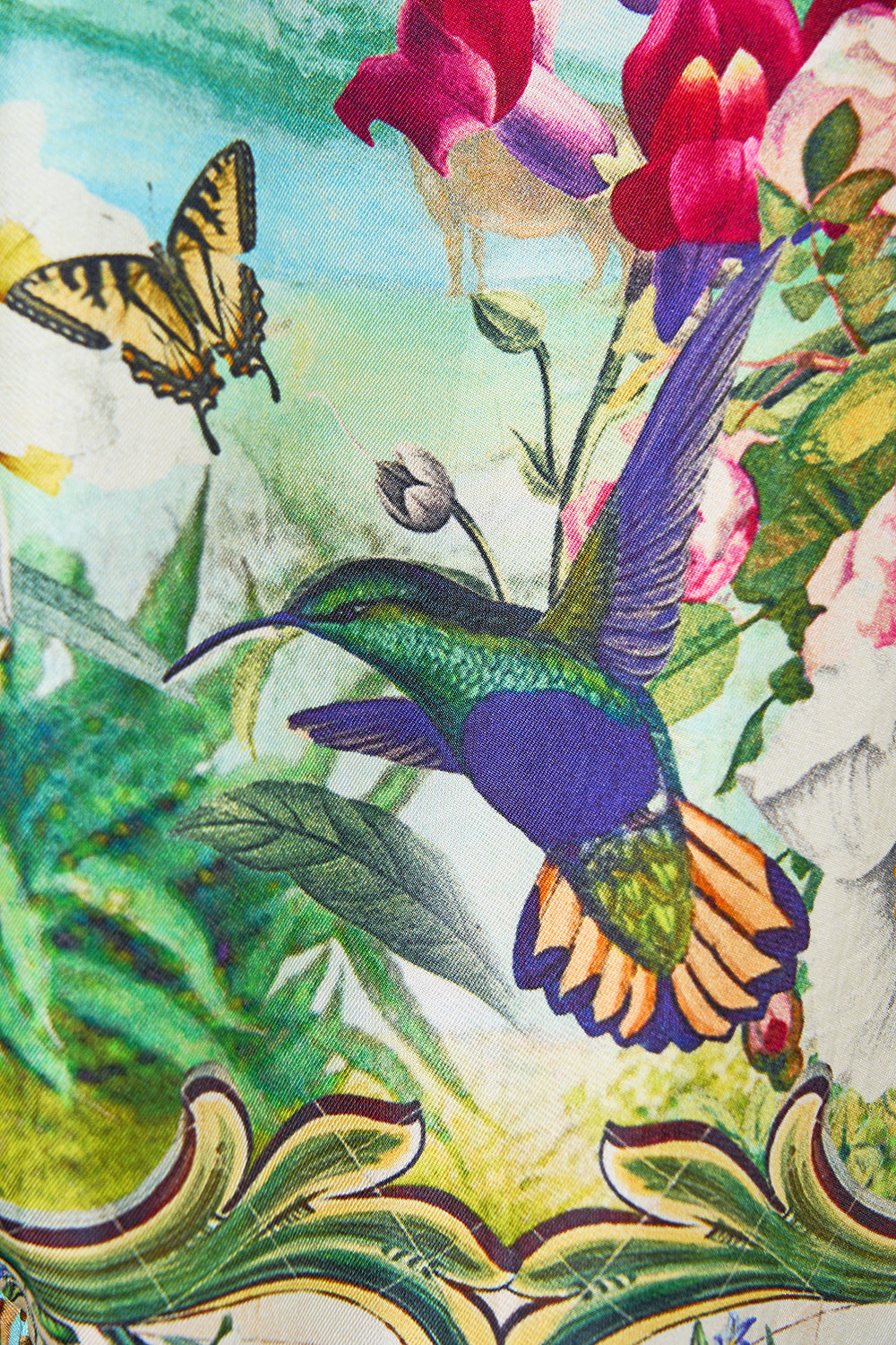 The CAMILLA Tie One Shoulder Short Dress in our Spirit Of Santa Maria print.