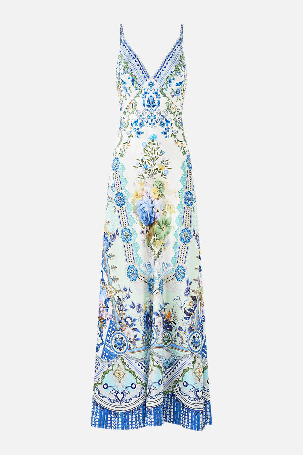 The CAMILLA V NECK FULL LENGTH BIAS SLIP DRESS MY HOMESPUN HEART
