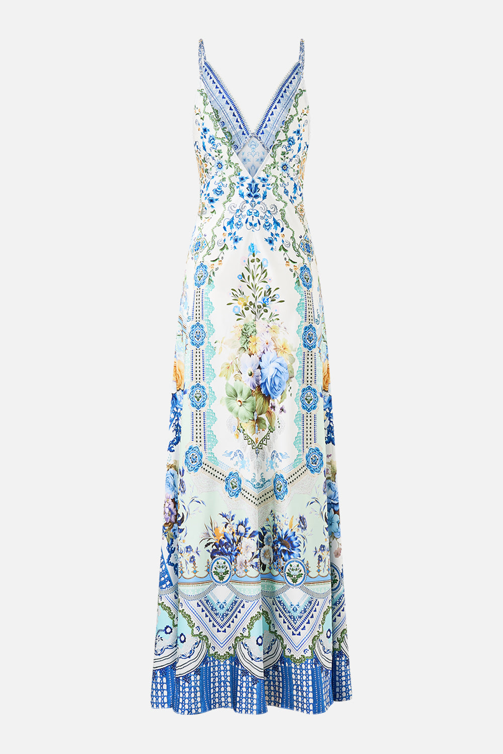 The CAMILLA V NECK FULL LENGTH BIAS SLIP DRESS MY HOMESPUN HEART