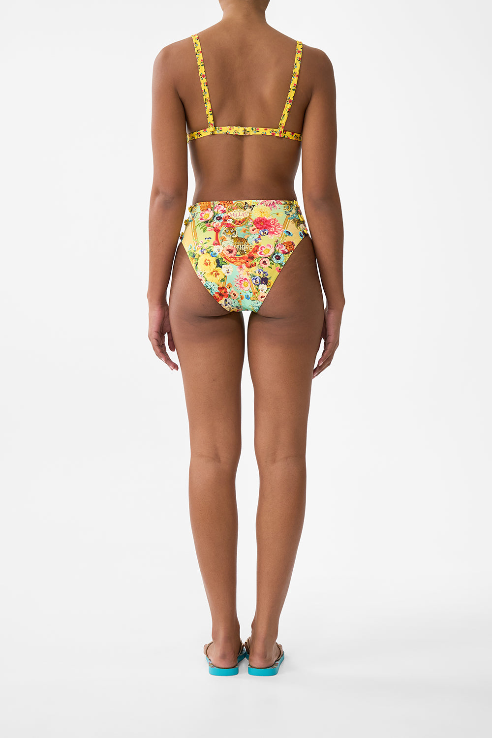 The CAMILLA High Waist Pant W Multi Strap Button Sides in our Aromatic Tiger Flower print.