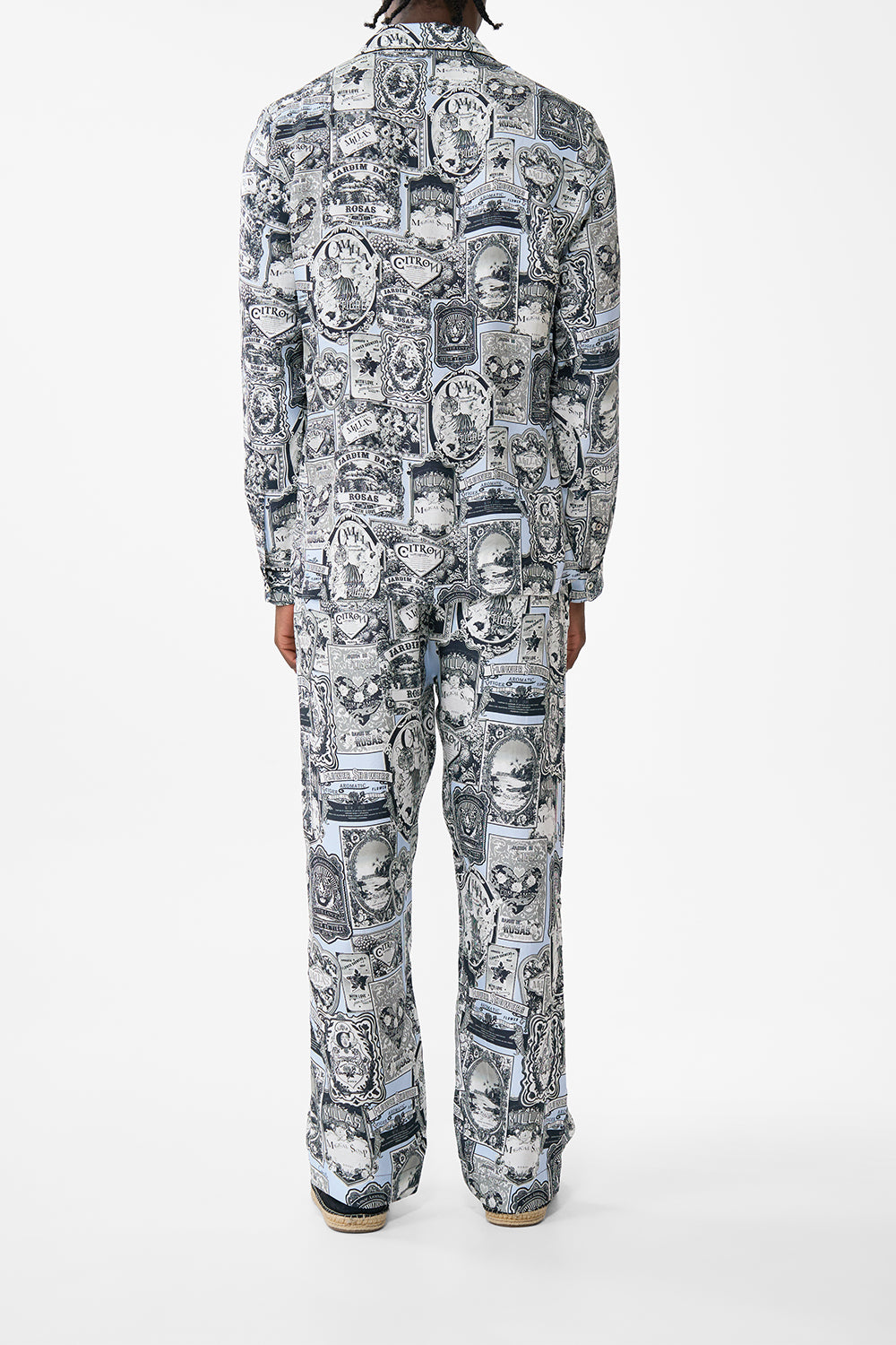 The CAMILLA Long Sleeve Camp Collared Shirt in our Flower Showers print.