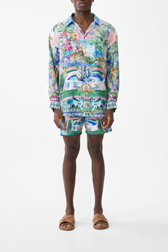 The CAMILLA Long Sleeve Oversized Shirt in our Spirit Of Santa Maria print.