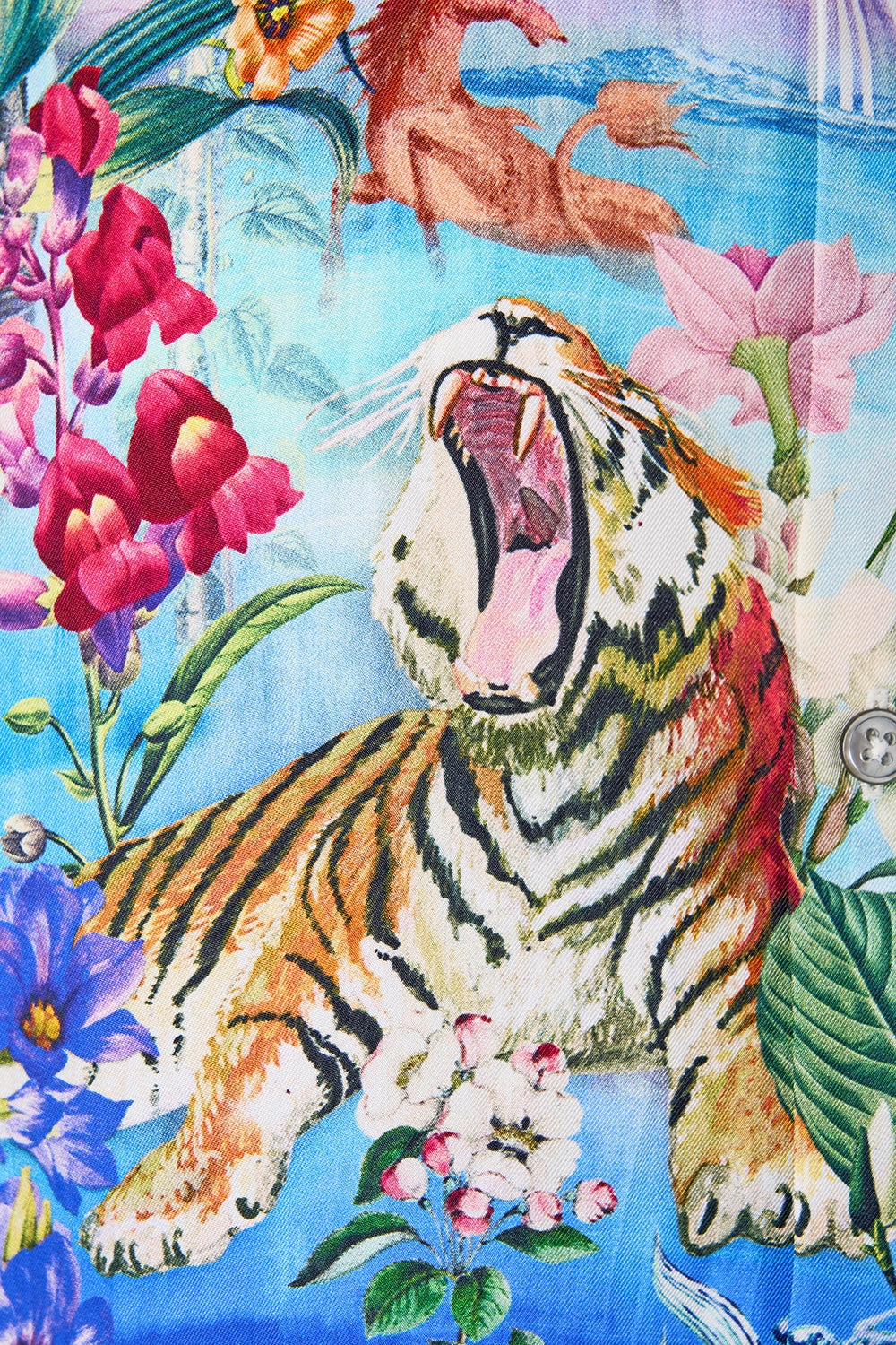 The CAMILLA Long Sleeve Oversized Shirt in our Spirit Of Santa Maria print.