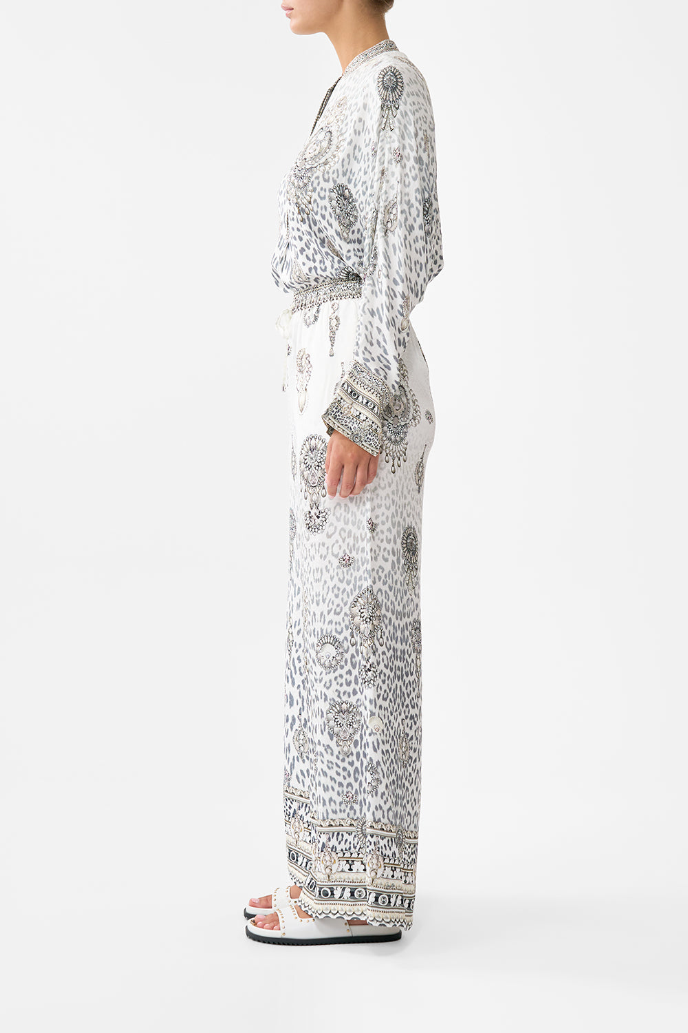 The CAMILLA Lounge Pant in our Marble Heaven print.