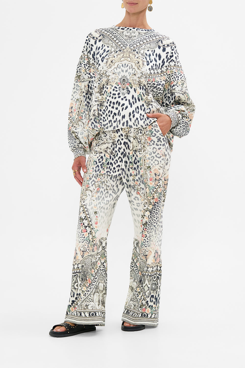 The CAMILLA Straight Leg Track Pant in our Marble Heaven print.