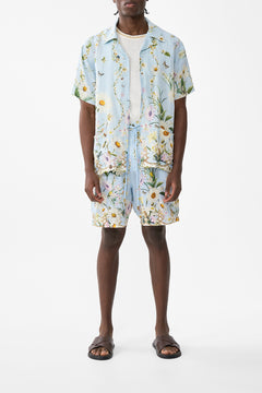 The CAMILLA Long Walk Short With Elastic Back in our Floral Freefall print.