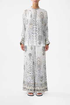 The CAMILLA Relaxed Placket Detail Shirt in our Marble Heaven print.