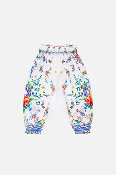 The CAMILLA Babies Shirred Waist Harem Pant in our Tiles Darls print.