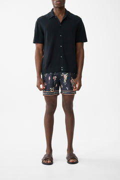 The CAMILLA Short Sleeve Knit Shirt W Silk Contrast Back in our Noble Endeavours print.